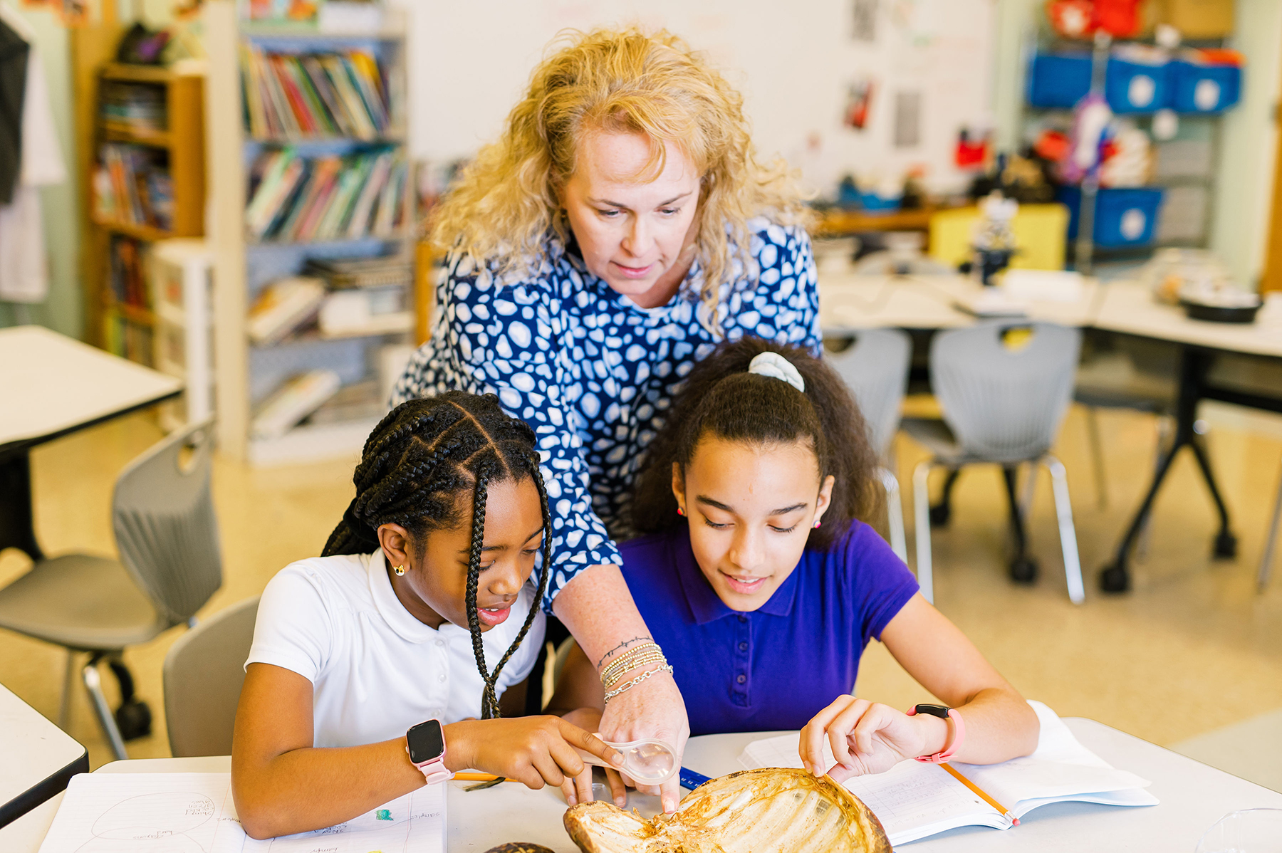 Teacher working with students at Canterbury